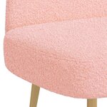 vidaXL Banc rembourré avec dossier Rose 110 x 60 x 76 cm Bouclé