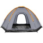 vidaXL Tente pour 6 personnes Gris