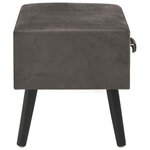 vidaXL Table de chevet Gris 40x35x40 cm Velours