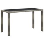 vidaXL Mobilier à dîner de jardin 5Pièces et coussins Résine tressée Gris