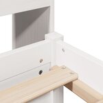 vidaXL Lit bibliothèque sans matelas blanc 160x200 cm bois pin massif