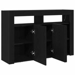 vidaXL Buffet Chêne noir 116 x 30 x 75 cm Bois d'ingénierie