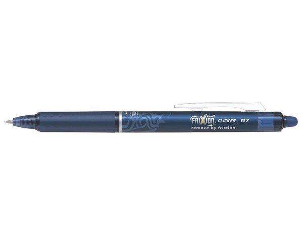 Stylo roller FRIXION BALL CLICKER 0.7 Bleu noir PILOT