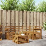 vidaXL Ensemble de canapés d'extérieur 5 Pièces Naturel