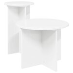 vidaXL Ensemble de tables d'appoint 2 pièces Blanc Ø 45 x 35 cm