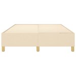 vidaXL Cadre de lit crème 140x200 cm tissu