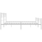 vidaXL Cadre de lit métal avec tête de lit/pied de lit blanc 183x213cm