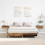 vidaXL Cadre de lit sans matelas vieux bois 150x200 cm bois ingénierie