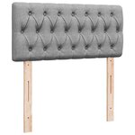 vidaXL Cadre de lit ottoman et matelas gris clair 90x190 cm tissu