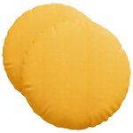 vidaXL Coussins de siège 2 Pièces Jaune clair Ø 50 cm