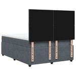 vidaXL Sommier à lattes de lit et matelas Gris foncé 140x200cm Velours