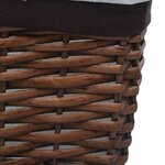 vidaXL Ensemble de paniers gigognes 3 Pièces Marron Saule