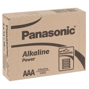 Blister 4 Piles Alcaline Power BRONZE LR03/AAA (Micro) 1 5 V x 12 PANASONIC
