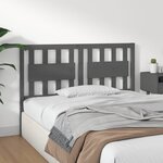 vidaXL Tête de lit Gris 125 5x4x100 cm Bois massif de pin