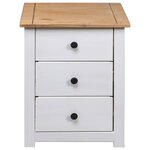 vidaXL Table de chevet Blanc 46x40x57 cm Pin Gamme Panama