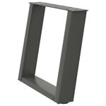 vidaXL Pieds de table basse en U  2 pièces  anthracite  50 x (42-43) cm  acier
