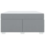 vidaXL Cadre de lit avec matelas Gris clair 140 x 200 cm tissu