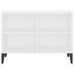 vidaXL Meuble TV avec pieds en métal Blanc 69 5x30x50 cm