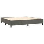 vidaXL Sommier à lattes de lit avec matelas LED Gris foncé 200x200 cm