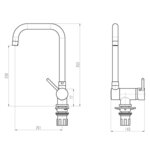 EISL Mitigeur de cuisine avec bec inclinable FLEXO chrome
