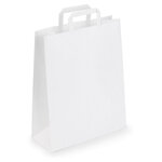 Sac kraft blanc à poignées plates raja 45 x 48 x 17 cm (lot de 200)