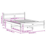 vidaXL Cadre de lit sans matelas 150x200 cm bois de pin massif