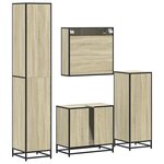 vidaXL Ensemble de meubles de salle de bain 4 Pièces chêne sonoma