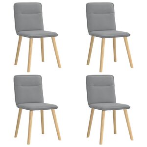 vidaXL Chaises à manger lot de 4 gris clair tissu