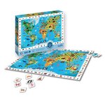 Puzzle 100p Planisphere des animaux - Cherche et trouve