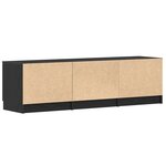 Meuble TV vidaXL - Chêne Noir - 140x35x40 cm - Fabriqué en Bois d'Ingénierie