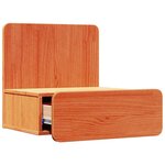 vidaXL Table de chevet avec tiroir 2 Pièces Marron cire 44 x 32 5 x 40 cm