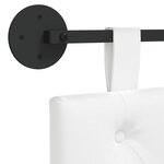 vidaXL Tête de lit suspendue Blanc Tissu