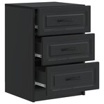 vidaXL Cabinet de chevet Noir 43 x 41 x 63 5 cm Bois d'ingénierie