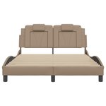 vidaXL Cadre de lit avec LED sans matelas cappuccino 120x200 cm