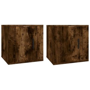 vidaXL Meubles TV muraux 2 Pièces Chêne fumé 40x34 5x40 cm