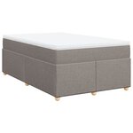 vidaXL Sommier à lattes de lit avec matelas taupe 120x190 cm tissu