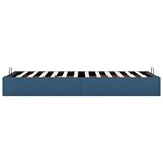 vidaXL Cadre de lit ottoman sans matelas bleu 90x190 cm tissu