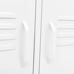 vidaXL Meuble TV Blanc 105x35x50 cm Acier