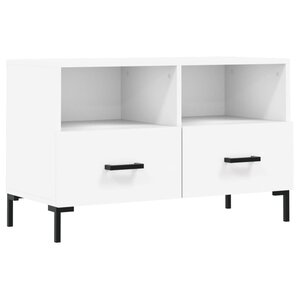vidaXL Meuble TV Blanc 80x36x50 cm Bois d'ingénierie