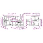 vidaXL Ensemble de canapés d'extérieur 6 pc Blanc et noir