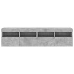 vidaXL Meubles TV muraux et lumières LED 2Pièces gris béton 80x30x40 cm
