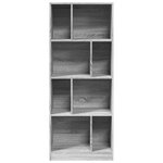 vidaXL Bibliothèque sonoma gris 57x28 5x141 cm bois d'ingénierie