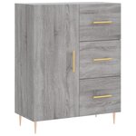 vidaXL Buffet haut Sonoma gris 69 5x34x180 cm Bois d'ingénierie