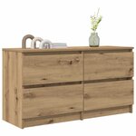 vidaXL Meuble TV chêne artisanal 100x35x54 cm bois d'ingénierie