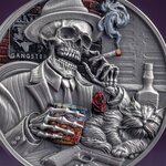 Pièce de monnaie en Argent 5 Cedis g 31.1 (1 oz) Millésime 2025 Memento Mori GANGSTER
