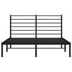 vidaXL Cadre de lit métal sans matelas et tête de lit noir 160x200 cm
