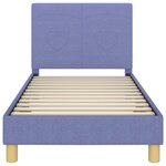vidaXL Cadre de lit pour enfants avec tête de lit Bleu denim tissu
