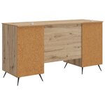 vidaXL Bureau Chêne artisanal 142 5 x 50 x 75 cm Bois d'ingénierie