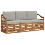 vidaXL Ensembles de canapés avec coussin 3 Pièces Gris Naturel et Clair