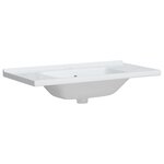 vidaXL Évier de salle de bain blanc rectangulaire céramique